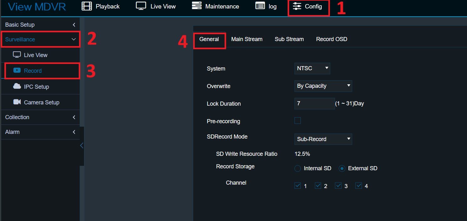 ¿Cómo cambiar el formato de video de un MDVR (NTSC/PAL)? Centro de