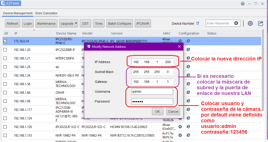 ¿cómo Cambiar La Dirección Ip De Mis Cámaras Unv A Través De Eztools Centro De Ayudaemk 4487