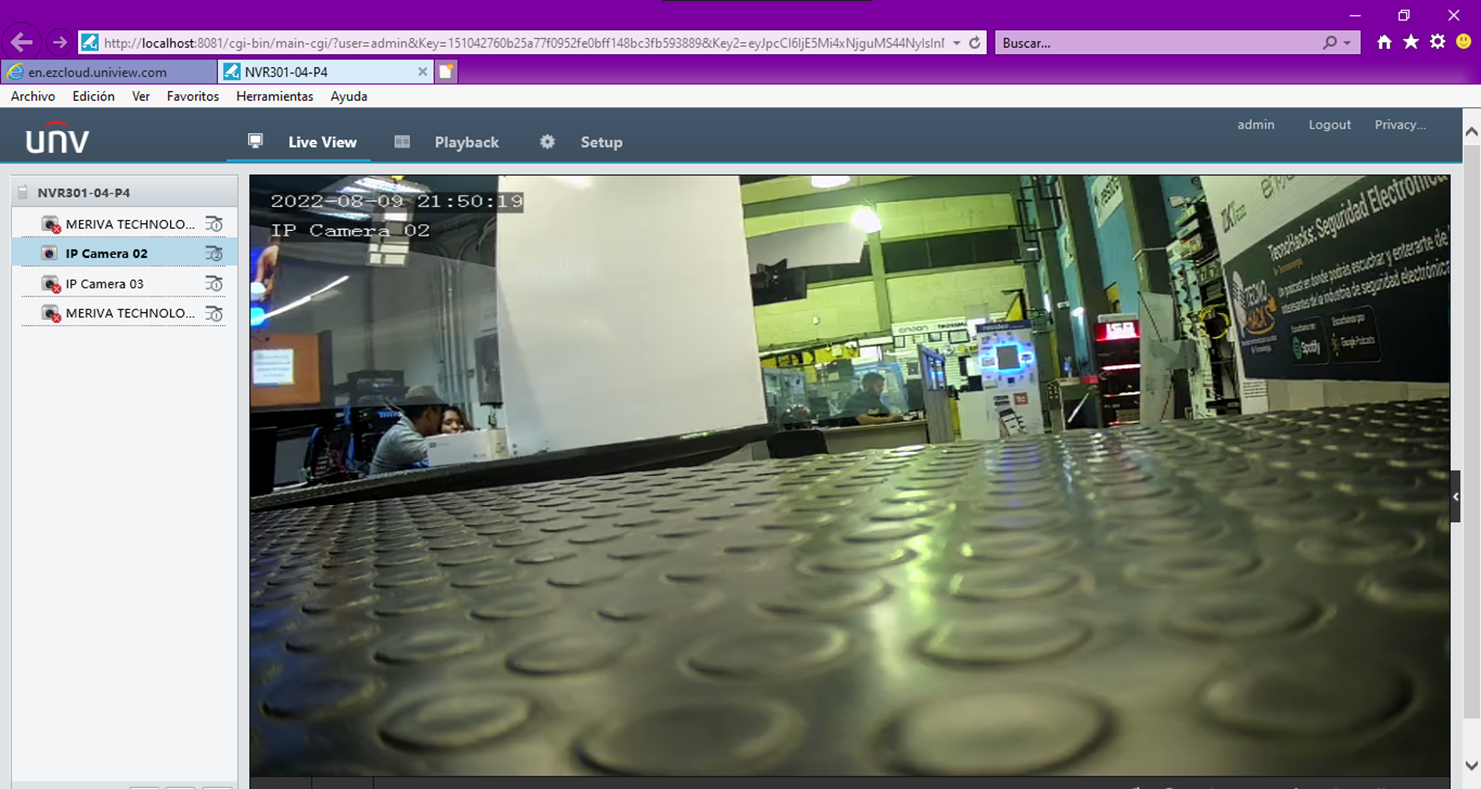 ¿como Acceso Al Live View De Un Nvr Unv En Ezcloud Mediante Internet Explorermicrosoft Edgeemk 8348
